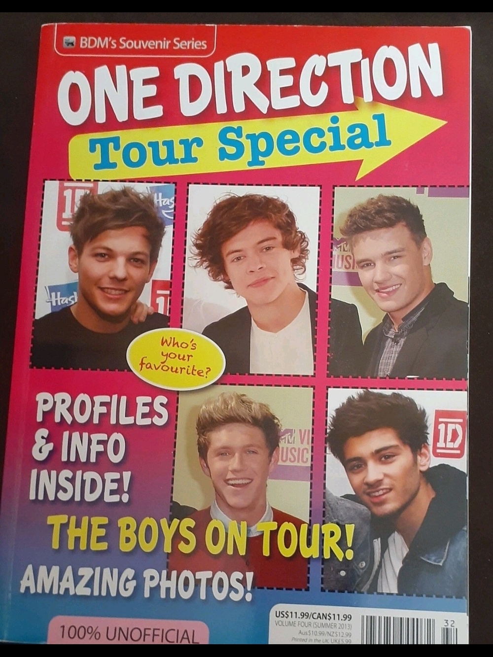 One Direction Tour Special Magazine - Collectable  2013